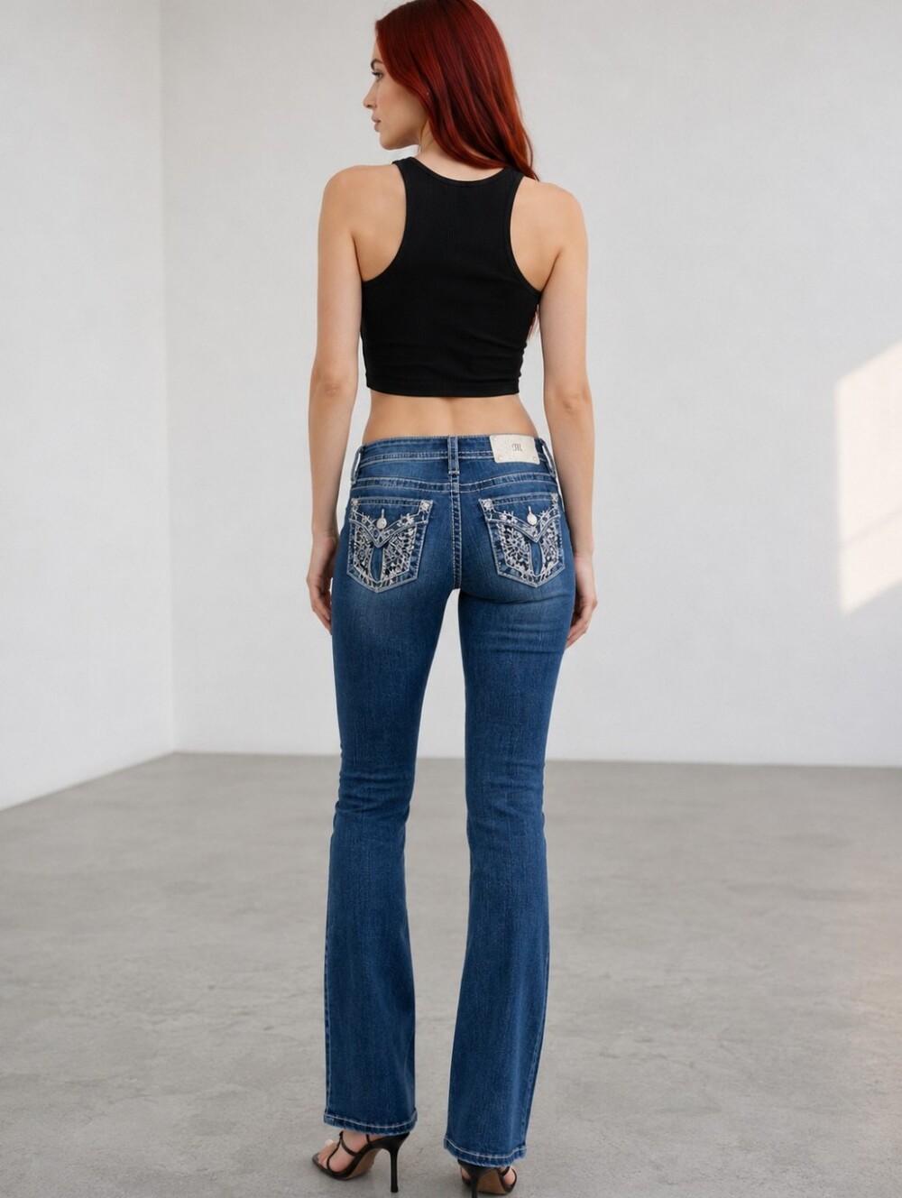 NWT Miss Me Albus Bootcut Jeans 25 Embroidered Rhinestone Y2K Western Bling